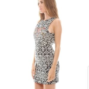 Geometric classy tribal print dress